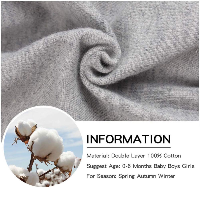 PESAAT Newborn Hospital Hat 0-12Months Preemie Boys Girls Beanie Solid Infant Baby Hats Autumn Winter (US, Age, Preemie, Double Layer/3Pack-B) - Image 5